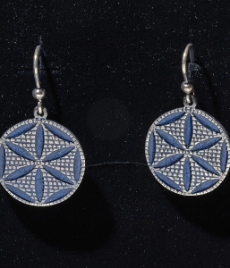 Pendientes en plata. Motivo Mosaico. SANTIPONCE (Itálica)